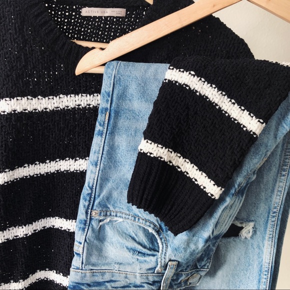 BLACK&WHITE STRIPED SWEATER - Picture 4 of 5